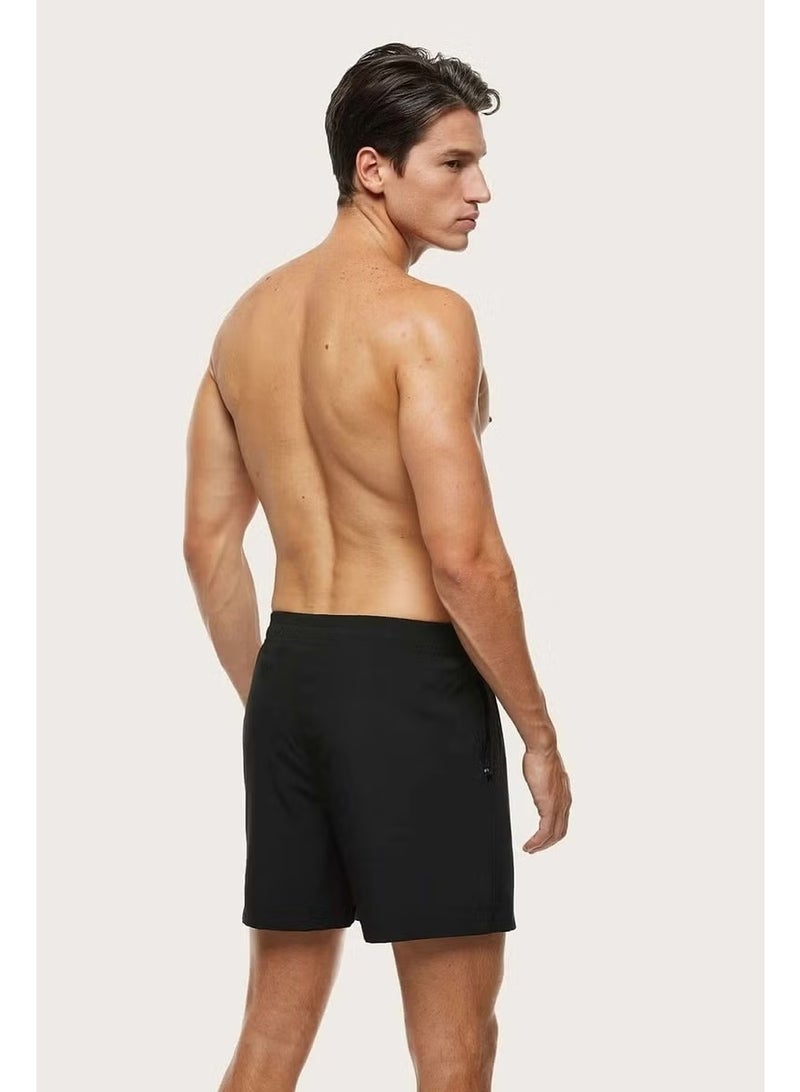 Angelsin Men's Basic Standard Size Swimsuit with Zipper Pocket Swim Shorts - Image 5